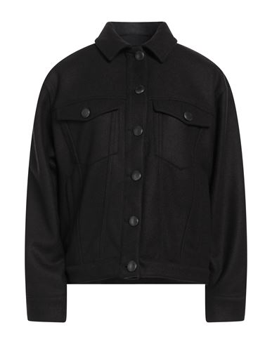 Manuel Ritz Woman Jacket Black Size 8 Acrylic, Polyester, Wool