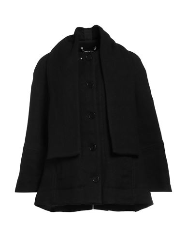 Shop High Woman Coat Black Size L Virgin Wool, Hemp, Nylon, Cotton