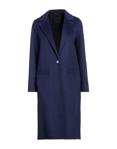 Pinko Woman Coat Navy Blue Size 2 Wool, Polyester, Viscose