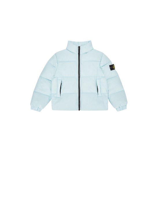 Jacket Man 40823 GARMENT DYED CRINKLE REPS R-NY DOWN Front STONE ISLAND KIDS