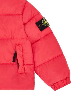 Stone island store red puffer jacket