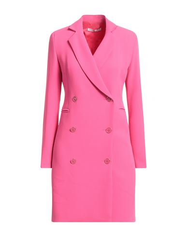 Caractere Caractère Woman Overcoat & Trench Coat Fuchsia Size 4 Polyester In Pink