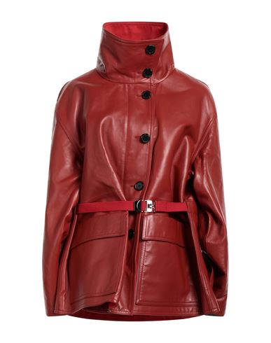 Marni Woman Jacket Brick Red Size 4 Lambskin