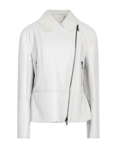 Vintage De Luxe Woman Jacket White Size 8 Shearling