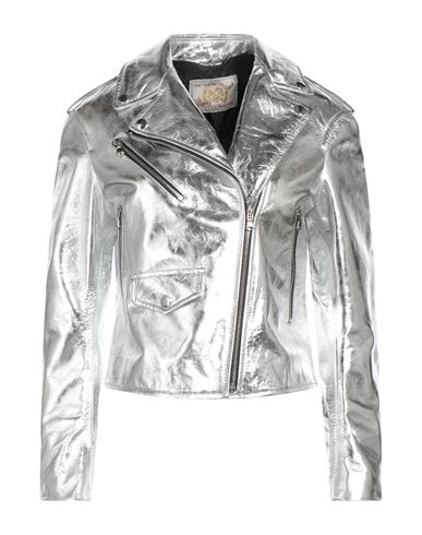 Vintage De Luxe Woman Jacket Silver Size 10 Soft Leather