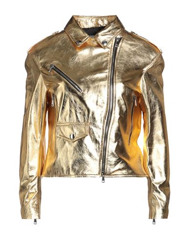Vintage De Luxe Woman Jacket Gold Size 10 Soft Leather