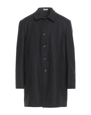 Boglioli Man Coat Charcoal Size 44 Virgin Wool In Black