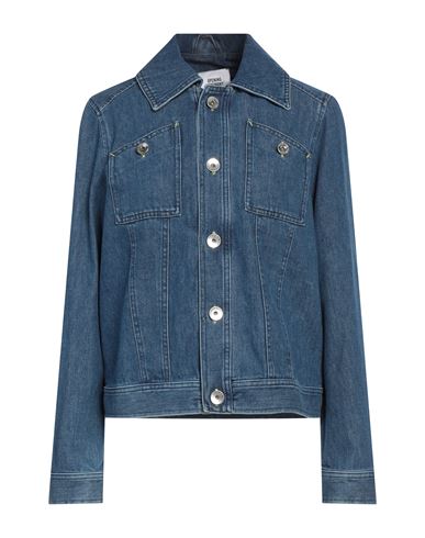 Opening Ceremony Woman Denim Outerwear Blue Size S Cotton, Polyester