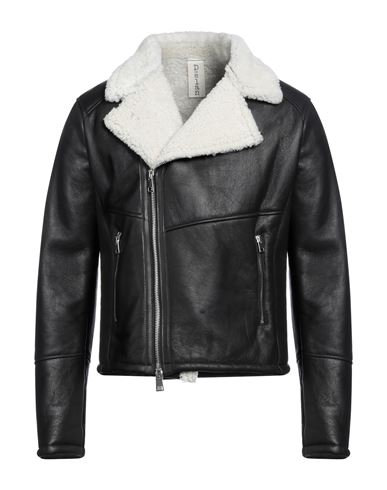 Delan Man Jacket Black Size 42 Ovine Leather