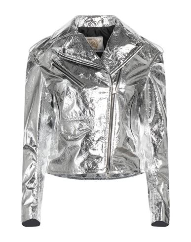 Vintage De Luxe Woman Jacket Silver Size 10 Viscose