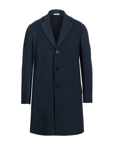 Boglioli Man Coat Midnight Blue Size 38 Virgin Wool