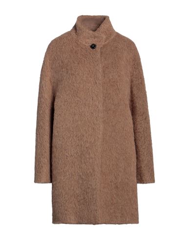 Cinzia Rocca Woman Coat Camel Size 10 Acrylic, Polyester, Wool, Alpaca Wool, Polyamide In Beige