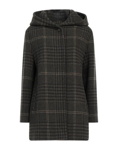 Woman Coat Black Size 12 Wool, Polyamide, Cashmere