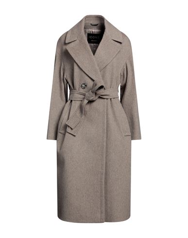 Cinzia Rocca Woman Coat Grey Size 12 Virgin Wool, Polyamide, Cashmere