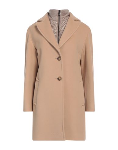 Cinzia Rocca Woman Coat Beige Size 14 Wool, Polyamide, Cashmere