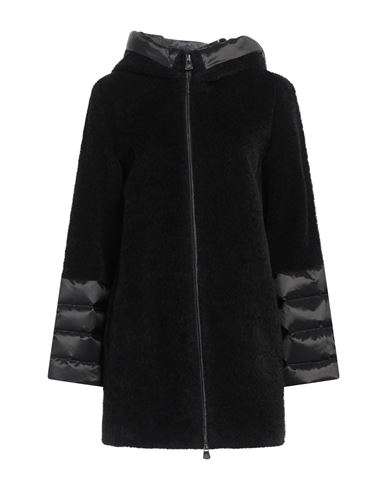 Cinzia Rocca Woman Coat Black Size 4 Virgin Wool, Alpaca Wool, Polyamide, Polyester