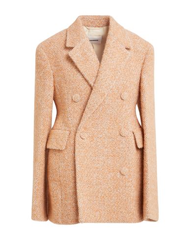 Shop Jil Sander Woman Coat Apricot Size 2 Virgin Wool, Mohair Wool, Alpaca Wool, Polyamide In Orange