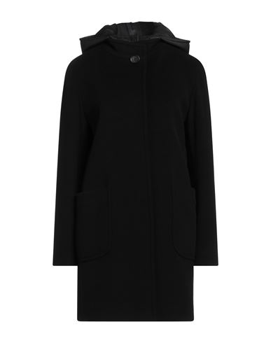 Cinzia Rocca Woman Coat Black Size 6 Wool, Polyamide, Cashmere