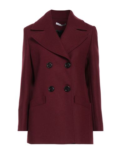 Caractere Caractère Woman Coat Garnet Size 10 Wool, Polyamide In Red