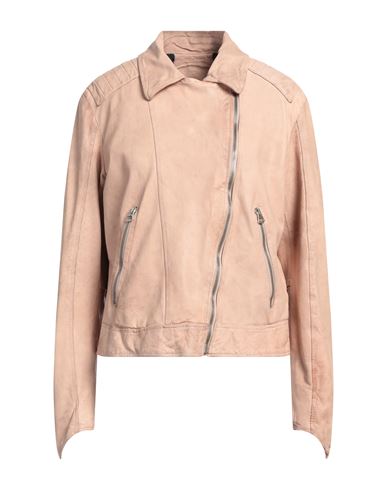 Masterpelle Woman Jacket Blush Size 6 Soft Leather In Pink