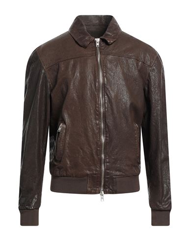 Dfour Man Jacket Dark Brown Size 46 Soft Leather