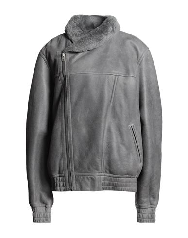 Isabel Marant Woman Jacket Grey Size M Lambskin In Gray