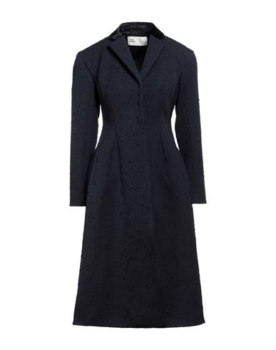 Shop Tory Burch Woman Coat Midnight Blue Size 2 Wool, Nylon, Elastane