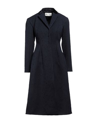 TORY BURCH TORY BURCH WOMAN COAT MIDNIGHT BLUE SIZE 10 WOOL, NYLON, ELASTANE