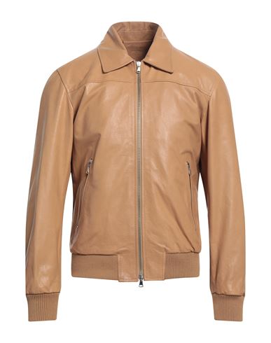 Masterpelle Man Jacket Sand Size Xl Soft Leather In Beige