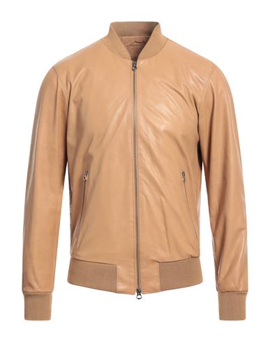 Masterpelle Man Jacket Sand Size 3xl Soft Leather In Beige