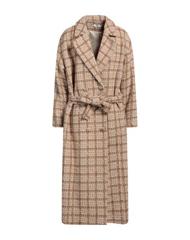 YES LONDON YES LONDON WOMAN COAT BEIGE SIZE 8 POLYESTER, POLYAMIDE, METAL