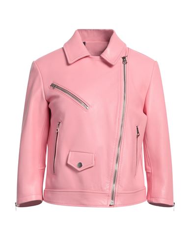 Masterpelle Woman Jacket Pink Size 2 Soft Leather