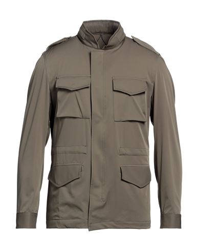Barba Napoli Man Jacket Military Green Size 46 Nylon, Elastane