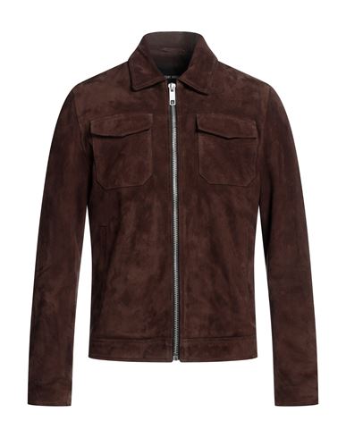 Antony Morato Man Jacket Cocoa Size 44 Soft Leather In Brown