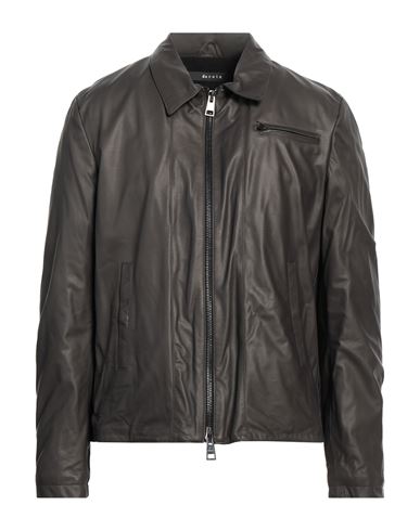 Dacute Man Jacket Dark Brown Size 46 Ovine Leather
