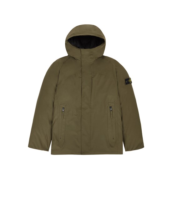Jacket Man 40434 HOODED DOWN JACKET 
SOFT SHELL-R_e.dye® TECHNOLOGY + DOWN Front STONE ISLAND JUNIOR