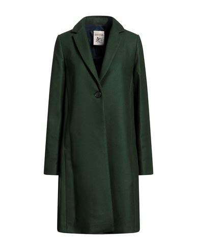 Semicouture Woman Coat Green Size 6 Virgin Wool, Polyamide