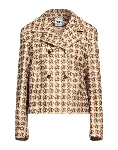 Take-two Woman Coat Beige Size Xl Polyester