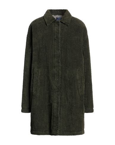 Jacob Cohёn Woman Coat Military Green Size 10 Cotton, Polyester, Elastane