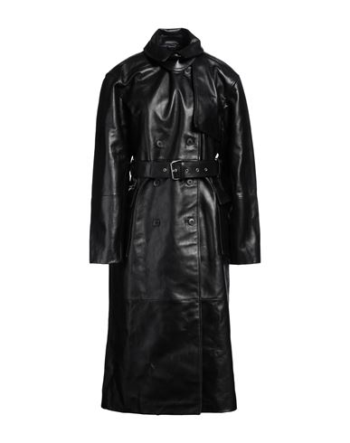 Han Kjobenhavn Han Kjøbenhavn Woman Overcoat & Trench Coat Black Size 6 Cow Leather