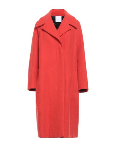 Mantù Woman Coat Orange Size 6 Wool, Polyamide, Cotton