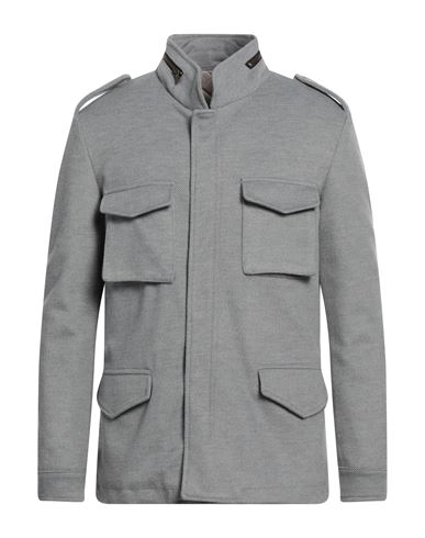 Peter Hadley Man Coat Light Grey Size 40 Polyester, Viscose