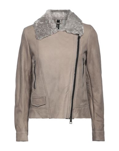 Dacute Woman Jacket Dove Grey Size 10 Shearling