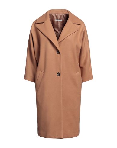 Biancoghiaccio Woman Coat Camel Size 10 Polyester In Beige