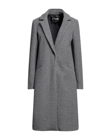 Biancoghiaccio Woman Coat Grey Size 10 Acrylic, Polyester, Wool