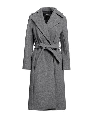 Biancoghiaccio Woman Coat Grey Size 12 Polyester