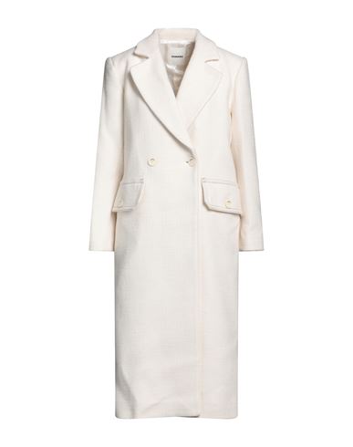 Sandro Woman Coat Ivory Size 10 Cotton, Wool, Polyamide, Polyester, Acrylic In White