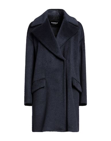 Dondup Woman Coat Midnight Blue Size 6 Wool, Alpaca Wool, Mohair Wool, Polyamide