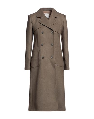 Sandro Woman Coat Military Green Size 4 Wool, Polyamide