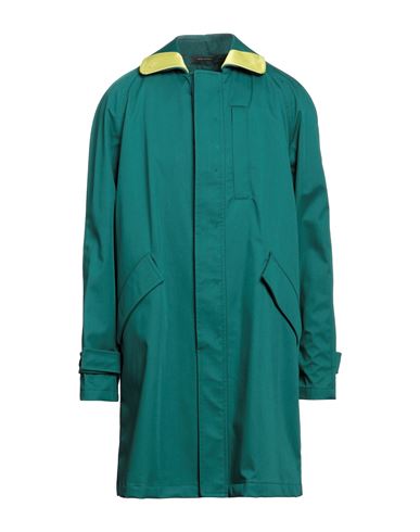 Frankie Morello Man Coat Green Size 40 Polyester, Cotton